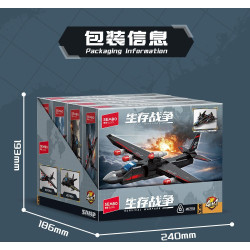 SEMBO 207253 SEMBO 207254 SEMBO 207255 SEMBO 207256 Xếp hình lắp ráp ghép mô hình Máy bay trinh sát SR-71 Blackbird 4 tổ hợp