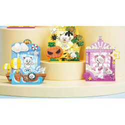 Wekki 518213 Xếp hình lắp ráp ghép mô hình Con dê dễ chịu và con sói to lớn: Khung ảnh giả tưởng tuyệt vời của cừu 6 loại Hộp mù
