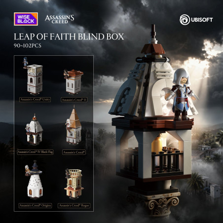 WISE BLOCK AULDEY HA395101US Leap of Faith Xếp hình lắp ráp ghép mô hình Assassin's Creed: Leap of Faith Blind Box 6 mô hình
