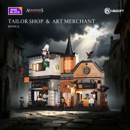 WISE BLOCK AULDEY HA395103US Tailor Shop & Art Merchant Xếp hình lắp ráp ghép mô hình Assassin's Creed 2: Cửa hàng may mặc và cửa hàng nghệ thuật