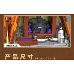 MORKMODEL MORK UrGe XMORK 20301 Windmill Vineyard Xếp hình lắp ráp ghép mô hình Vườn nho Cối xay gió Pháp