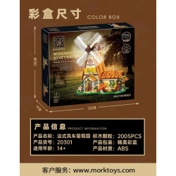 MORKMODEL MORK UrGe XMORK 20301 Windmill Vineyard Xếp hình lắp ráp ghép mô hình Vườn nho Cối xay gió Pháp