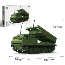 ThirdParty 100322 Xếp hình lắp ráp ghép mô hình Hệ thống phóng tên lửa đa nòng M270-MLRS 1:35