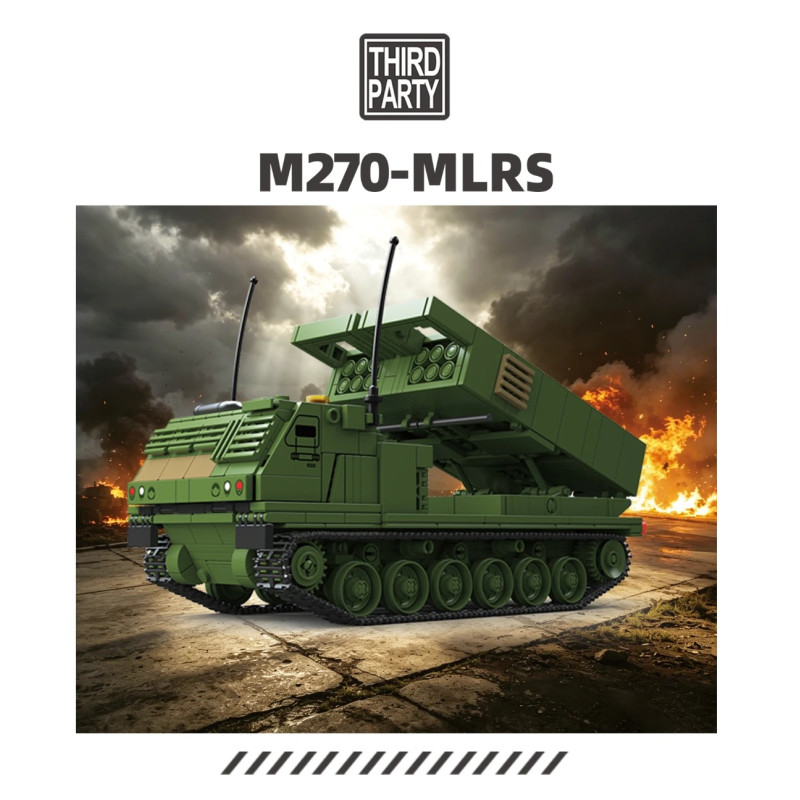 ThirdParty 100322 Xếp hình lắp ráp ghép mô hình Hệ thống phóng tên lửa đa nòng M270-MLRS 1:35