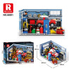 Reobrix 66301 Auto Repair Shop Xếp hình lắp ráp ghép mô hình Cảnh tam giác: Cửa hàng sửa chữa ô tô