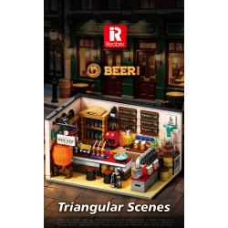 Reobrix 66305 Beer Bar Xếp hình lắp ráp ghép mô hình Cảnh tam giác: Beer Craft Bar