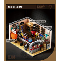 Reobrix 66305 Beer Bar Xếp hình lắp ráp ghép mô hình Cảnh tam giác: Beer Craft Bar