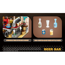 Reobrix 66305 Beer Bar Xếp hình lắp ráp ghép mô hình Cảnh tam giác: Beer Craft Bar