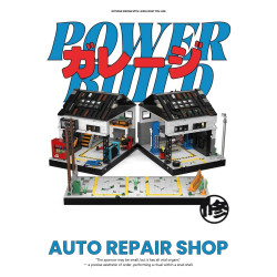 Pibo PB8867 Auto Repair Shop Xếp hình lắp ráp ghép mô hình Cửa hàng sửa chữa ô tô