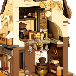 WISE BLOCK AULDEY HA393503US Miniature Mile：Chocolate Shop Xếp hình lắp ráp ghép mô hình cửa hàng sô cô la