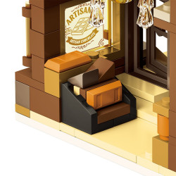 WISE BLOCK AULDEY HA393503US Miniature Mile：Chocolate Shop Xếp hình lắp ráp ghép mô hình cửa hàng sô cô la