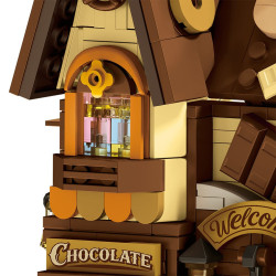 WISE BLOCK AULDEY HA393503US Miniature Mile：Chocolate Shop Xếp hình lắp ráp ghép mô hình cửa hàng sô cô la