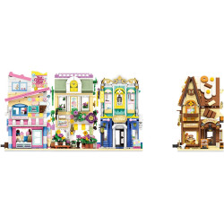 WISE BLOCK AULDEY HA393503US Miniature Mile：Chocolate Shop Xếp hình lắp ráp ghép mô hình cửa hàng sô cô la