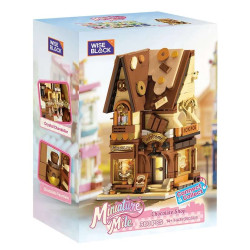 WISE BLOCK AULDEY HA393503US Miniature Mile：Chocolate Shop Xếp hình lắp ráp ghép mô hình cửa hàng sô cô la