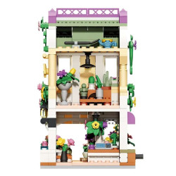 WISE BLOCK AULDEY HA393501US Miniature Mile：The Bloom Shop Xếp hình lắp ráp ghép mô hình cửa hàng hoa nở