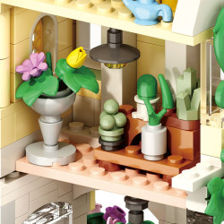 WISE BLOCK AULDEY HA393501US Miniature Mile：The Bloom Shop Xếp hình lắp ráp ghép mô hình cửa hàng hoa nở