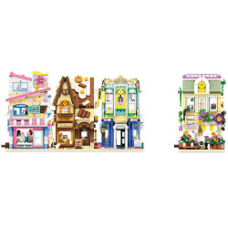 WISE BLOCK AULDEY HA393501US Miniature Mile：The Bloom Shop Xếp hình lắp ráp ghép mô hình cửa hàng hoa nở
