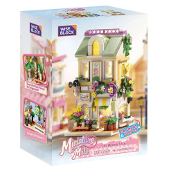 WISE BLOCK AULDEY HA393501US Miniature Mile：The Bloom Shop Xếp hình lắp ráp ghép mô hình cửa hàng hoa nở