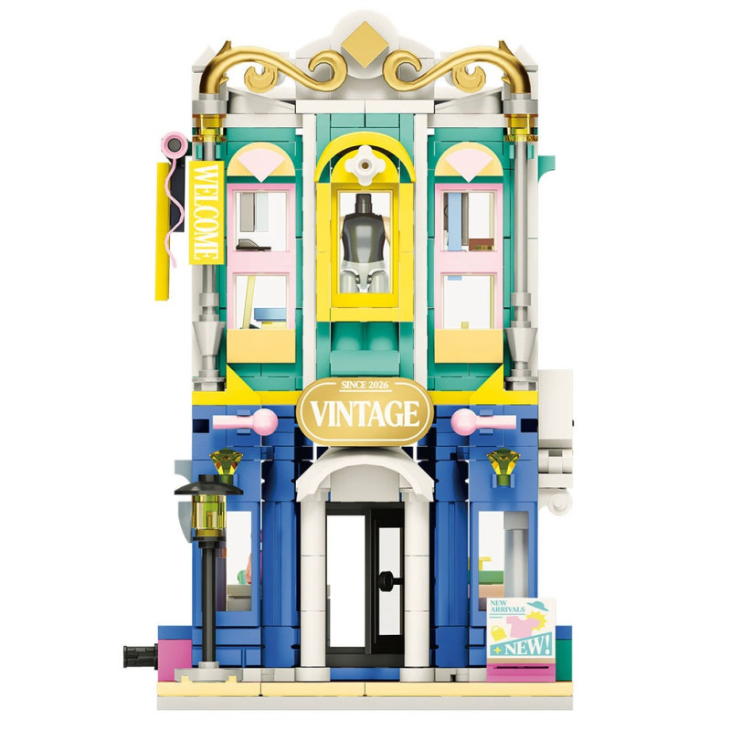 WISE BLOCK AULDEY HA393502US Miniature Mile：Boutique Store Xếp hình lắp ráp ghép mô hình Cửa hàng nhỏ