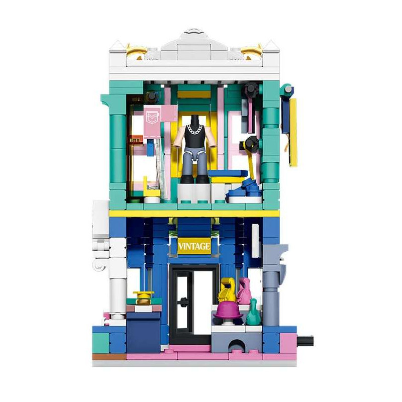 WISE BLOCK AULDEY HA393502US Miniature Mile：Boutique Store Xếp hình lắp ráp ghép mô hình Cửa hàng nhỏ