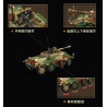 QUANGUAN 100323 Xếp hình lắp ráp ghép mô hình Xe trinh sát bọc thép hạng nặng Sd.Kfz.234 4 1:28