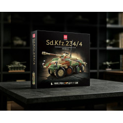 QUANGUAN 100323 Xếp hình lắp ráp ghép mô hình Xe trinh sát bọc thép hạng nặng Sd.Kfz.234 4 1:28