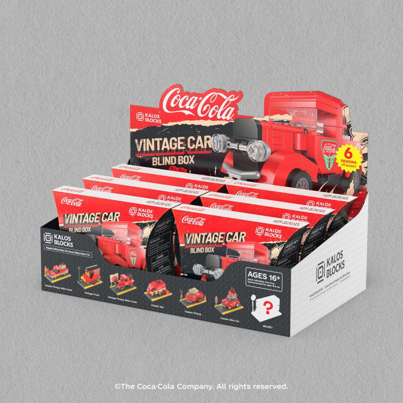 Kalos 32136 Coca Cola: Vintage Car Blind Box Xếp hình lắp ráp ghép mô hình Coca-Cola: Hộp mù ô tô cổ điển