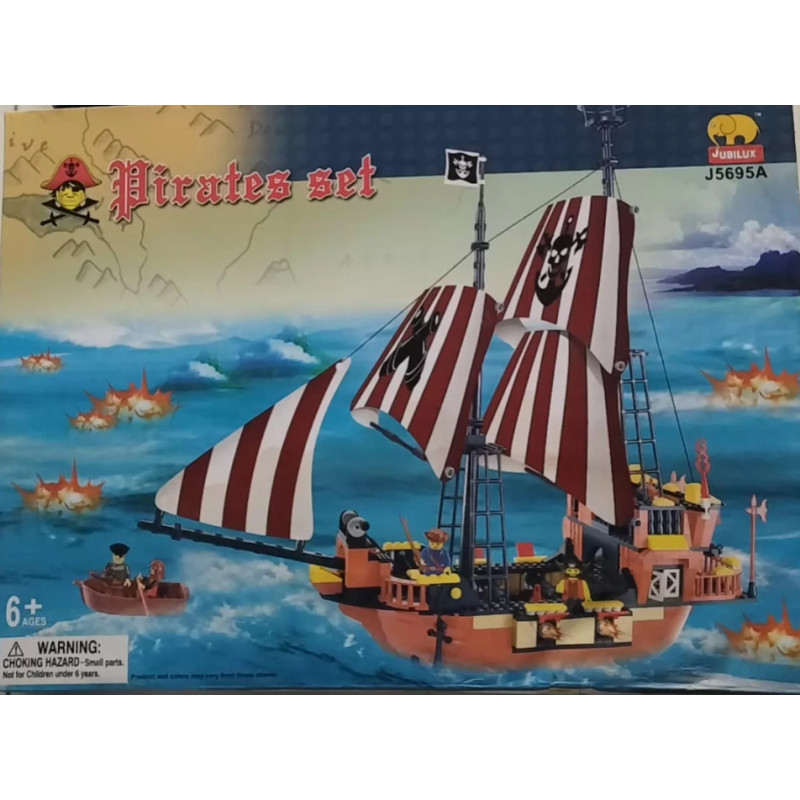elephant J5695 Xếp hình lắp ráp ghép mô hình tàu cướp biển