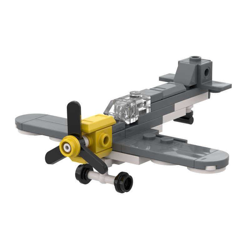 Onebrick OB-1083-3 Xếp hình lắp ráp ghép mô hình Tiêm kích mini BF109F