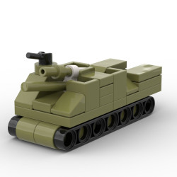 Onebrick OB-1083-9 Xếp hình lắp ráp ghép mô hình Pháo tự hành Mini M7 Priest
