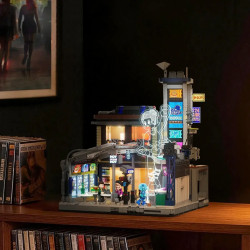 Lumibricks FunWhole 23004 Street Market Xếp hình lắp ráp ghép mô hình Blade Runner 2049: Ngõ mưa neon