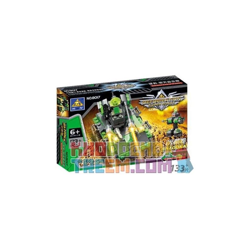 Kazi KY8017 8017 Xếp hình kiểu  TRANSFORMERS Bazooka Robot Biến Hình Xe Tăng Bazooka 133 khối Kazi KY8017 8017 Xếp hình kiểu  TRANSFORMERS Bazooka Robot Biến Hình Xe Tăng Bazooka 133 khối