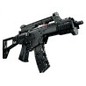 Mô hình súng trường CaDA C81025 Warzone Elite màu đen, có kính ngắm, băng đạn cong và báng khung hở