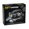 Vỏ hộp GOQI GQ-3712 Fist Engine in mô hình động cơ đen với cụm xy-lanh tỏa tròn, pô kim loại và đế trưng bày