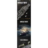 Poster Keeppley 23067 vẽ tàu sân bay 004 rẽ sóng kèm giới thiệu thiết kế tháo lắp nhanh và kích thước mô hình