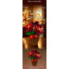 Hoa trạng nguyên Beautiful And 13124 trưng trên bàn gỗ dưới ánh đèn ấm, kèm số đo cao 21 cm, ngang 16.5 cm, sâu 16 cm