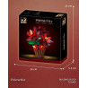 Vỏ hộp đen Beautiful And 13124 in chữ Poinsettia, 536 chi tiết, kèm số đo hộp 20 x 5.5 x 23 cm