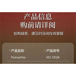 Bảng thông tin sản phẩm ghi tên Poinsettia và mã NO.13124 của bộ hoa trạng nguyên lắp ráp