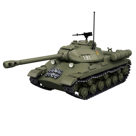 Mô hình lắp ráp xe tăng hạng nặng IS-3 Tikka TK8008 màu xanh rêu, tháp pháo số 131, súng máy và ăng-ten trên nóc