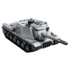 Mô hình pháo tự hành ISU-152 Tikka TK8009 nhìn góc trước, thân giáp xám, nòng pháo dài và cụm bánh xích đen