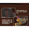 Cận cảnh buồm đen viền đỏ với thang dây và mũi tàu IceBreaker có đầu rồng vàng, dãy pháo dọc hai bên mạn
