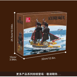 Vỏ hộp JIESTAR X78003 IceBreaker in hình tàu trên biển băng, kèm dòng chữ 1175 PCS và AGES 8+