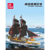 Tàu IceBreaker của JIESTAR lắp xong lướt giữa các tảng băng, buồm đen viền đỏ nổi bật trên nền trời xanh