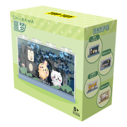 Vỏ hộp TOP TOY TC3115 Chiikawa chủ đề ác mộng, mặt trước in tiểu cảnh rừng hoa xanh và danh sách bốn mẫu cùng series