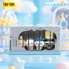 Mô hình TC3116 nhà tù: Usagi, Chiikawa và Hachiware mặc đồ tù sọc đen trắng, ô cửa song sắt bên phải mở được