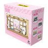 Hộp TOP TOY TC3118 Chiikawa chủ đề bắt ma tông hồng, in khung cửa gỗ, đèn lồng và các nhân vật màu hồng