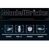 Banner ModelBricks của Sluban M38-B1612 với bốn biểu tượng: tạo hình chuẩn, nhân vật tinh xảo, lắp chắc, đồ trưng bày