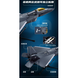 Cận cảnh khoang vũ khí của Sluban M38-B1613: tên lửa AIM-9X tháo rời khỏi khoang bên, cặp AIM-120C trong khoang bụng, chú thích 