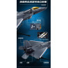 Cận cảnh khoang vũ khí của Sluban M38-B1613: tên lửa AIM-9X tháo rời khỏi khoang bên, cặp AIM-120C trong khoang bụng, chú thích 