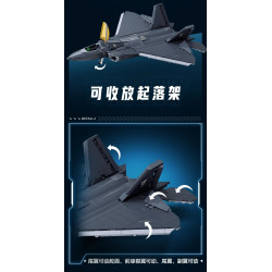 Sluban M38-B1613: Đồ Chơi Lắp Ráp Máy Bay Tiêm Kích F-22A-S (764 Chi Tiết) - Tỉ Lệ 1:44